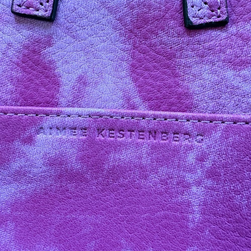 Aimee Kestenberg Tamitha Pink Tie Dye Leather Crossbody Bag Chain Strap - Picture 3 of 5